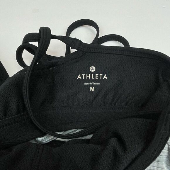 𝅺ATHLETA Shadow Stripe Energize Tank Top in Slate Grey & Black Size Medium - Picture 15 of 16